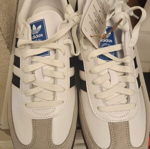 Men Size 10, Brand New, Adidas Men's White, Black, and Gray Sneakers